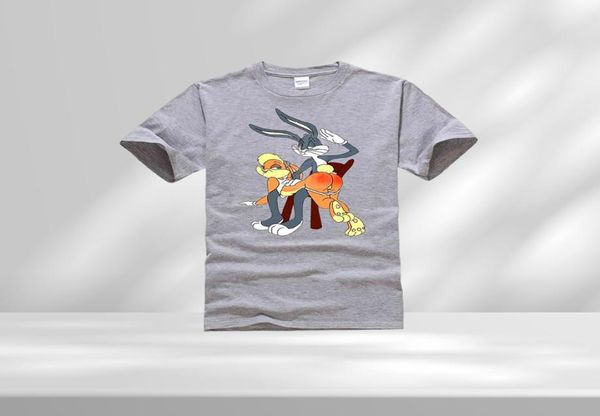 Bugs de camiseta masculina de verão Lola Bunny Spank Punição 100 Tshirt Men 21032225513169