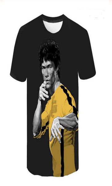 Yeni Moda Kadınlar Erkekler Çabalar Dövüş Sanatları Ünlü Bruce Lee Komik 3d Baskı Unisex Tshirts Sıradan Tişört Hip Hop Yaz Tops4518361