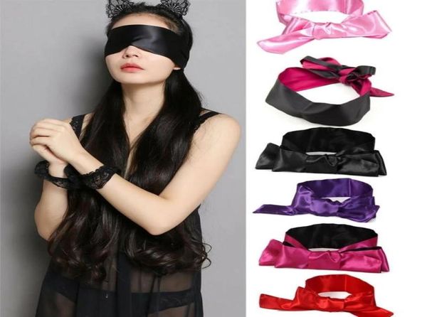 Masaj Seks UNISEX GÜNER GÖZLÜK GÖZ SATIN MASKE Seks Oyunları Set Çift Aşk Cosplay Cover Band BDSM2883120