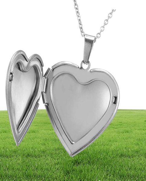 Stainls Steel Heart Forever em minha imagem Po Picture Memory Frame Pingente Pingente Jewelry Gifts for Lover Dropship8760488