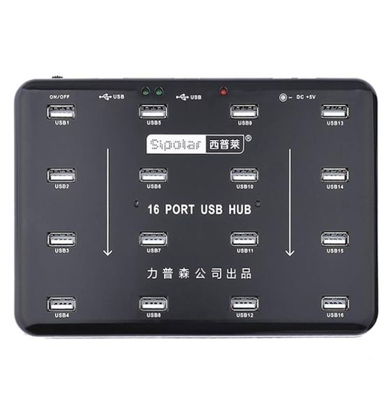 Sipolar 16 Ports USB 20 Hub Bluk Duplicator für 16 TF SD -Kartenleser udisk Data Test Stapel Kopie mit 5V 3A -Leistungsadapter 2106155530121