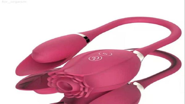 2022Fororgasmoral Sex Klitorallauter Vibrator mit 10 Saugen und Lick Pussy Sucker Nippel Stimulator Rosenspielzeug für Frauen3784305