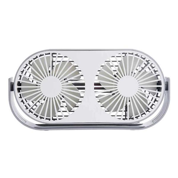 Ventiladores elétricos ventilador de mesa dupla pequena fã de mesa portátil USB 3 velocidade de resfriamento ajustável para ventilador da cabeça