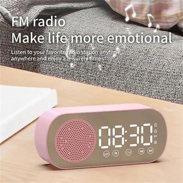 Nuovo altoparlante da scrivania Orologio Bluetooth Speaker Bluetooth FM Armeggio ANCHE ANCHI