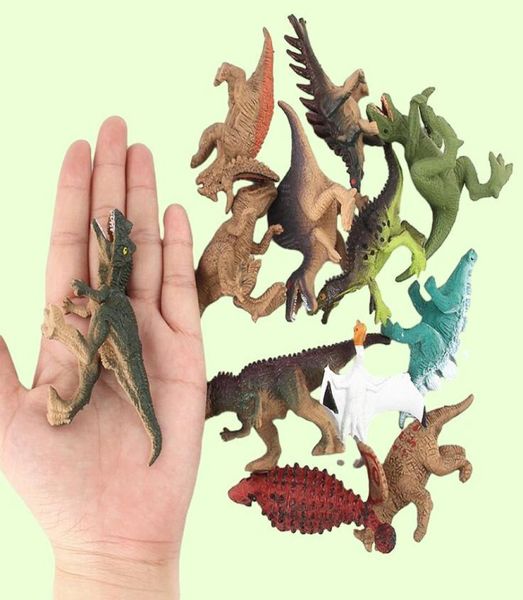 12pcsset Dinosaurierspielzeug Plastik Jurassic Play Dinosauriermodell Actionfiguren Geschenk für Jungen 3080265