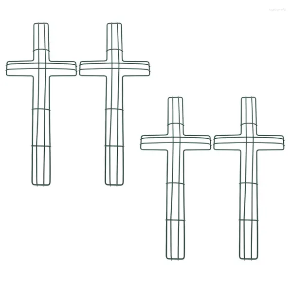 Декоративные цветы 4 шт. Крест гирлянда свадебный декор подвесной венок рама рама рака в форме