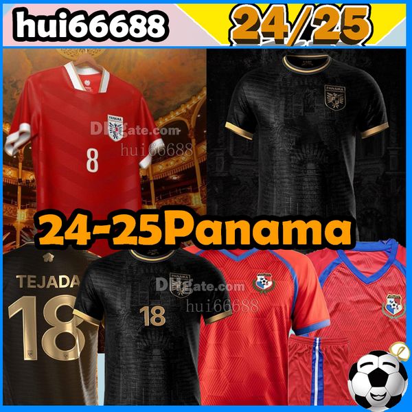 24/20PANAMA seleção nacional Jerseys Eric Tejada Quintero Davis Alberto 2024 2025 Casa Red Away Seleção Branca Men Kit Kit Kit Camisa de futebol