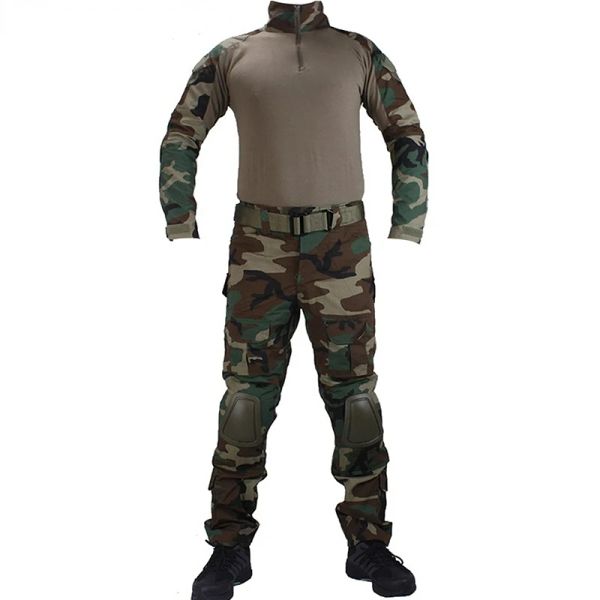 Hosen Wälder Tarn Jagd Kleidung Militärarmee Kampf BDU Hemd Hosen Set Camo Airsoft Scharfschütze Ghillie Anzug Taktische Uniform