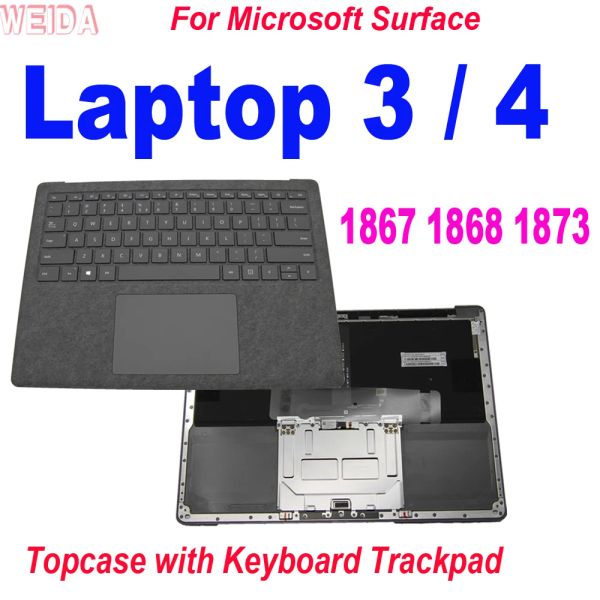 Panels AAA +++ Tastatur für Microsoft Surface Laptop 3 Laptop 4 1867 1868 1873 Topcase -Baugruppe Tastatur mit Trackpad Complete Grey