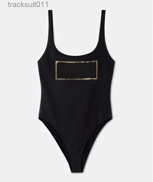 Menas de banho feminina clássicas lantejoulas Black Women Designer One Piece SwimSs