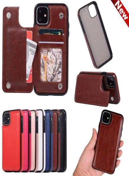 Luxus Flip Synthetic Leder Brieftasche Magnetic Card Slots Stand Holding Telefon Hülle für iPhone 6 7 8 plus 10 x xs Max 11 Samsun2850635