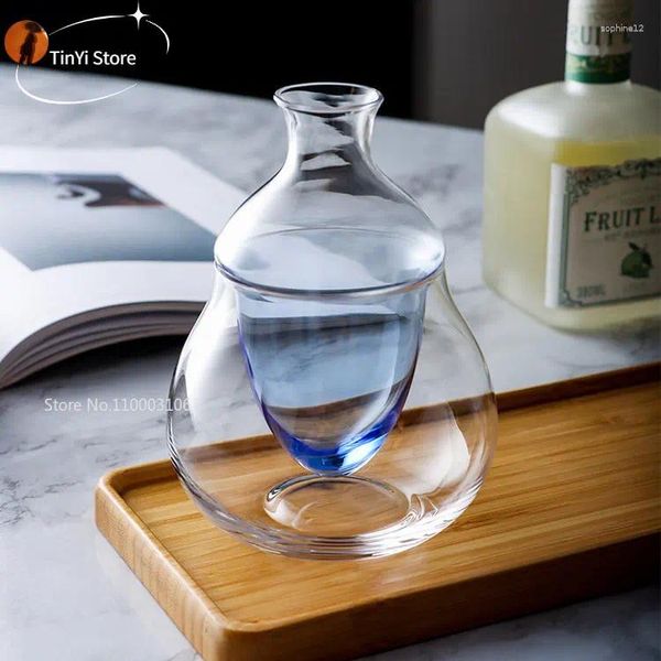 Бокалы для вина творческий японский стеклянный горшок охлаждать сакэ чашка ледяной кувшин скандал в бутылках.