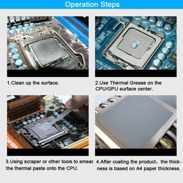 MX4 4G 8G 20G CPU Wärmepaste -Prozessor Wärmefett für CPU -GPU -Drucker -Kühlkühlerkühler -Verbindungen Silikon