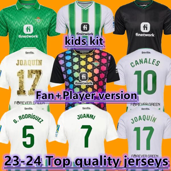 23 24 REAL BETIS ISCO ISCO Soccer Jerseys 2023 2024 Joaquin Fekir B.IGLESIAS Canales Willian J William Camarasa Juanmi Victor Ruiz Men camisa uniforme de futebol de camisa