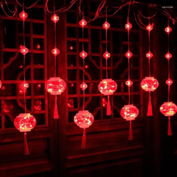 Party -Dekoration Chinesische rote Laterne Vorhanglampe Spring Festival Jahr Home Shop Fenster