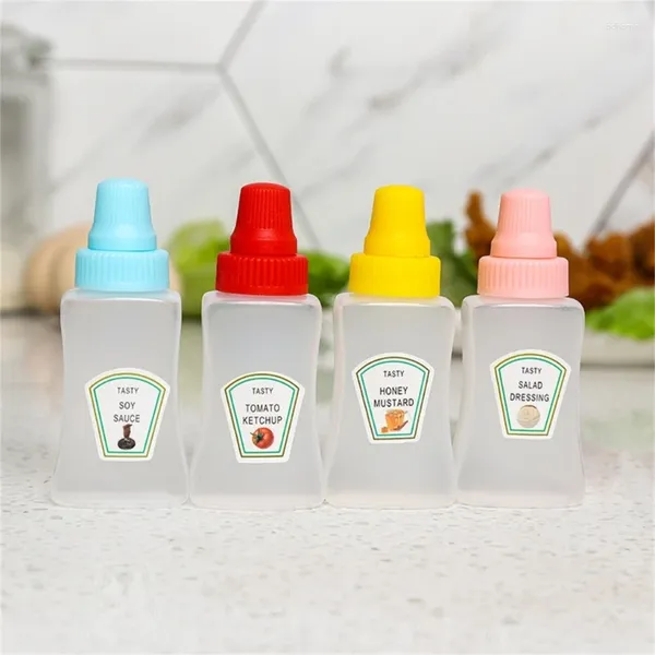 Depolama Şişeleri H7EA 8pcs Mini Sos Sıkıştırma Çeşni için küçük ketçap şişesi taşınabilir çok amaçlı mayonnais mutfak