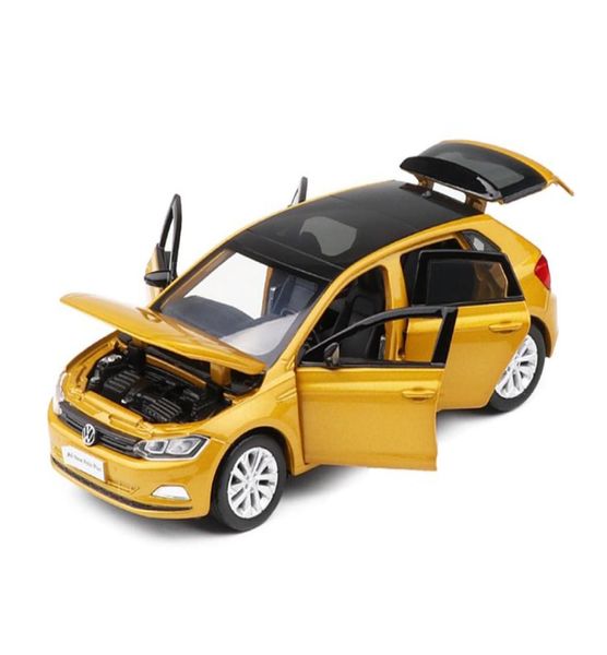 1/32 VW Todos os novos veículos de brinquedos de simulação polo-plus modelam brinquedos de liga de liga genuína Coleção de licenças Off-Road Car Kids LJ2009301387621