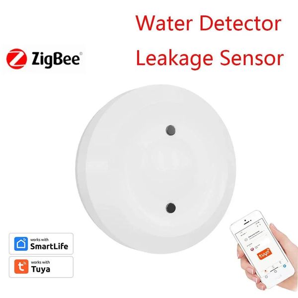 Serbatoio dell'acqua del sensore di alluvione del rilevatore di perdite dell'acqua Zigbee alzata di collegamento ad acqua alimentato da Tuya Smart Life App Monitoraggio remoto