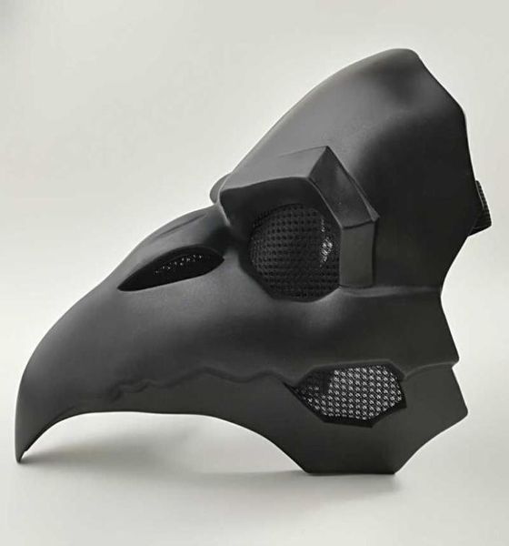 Crow Reaper Nevermore Skin Black Masks Reaper Plague Doctor Mask Birds Long Punk Punk Crow Retro Rock Cool OW PVC тип панк -маска 1188419