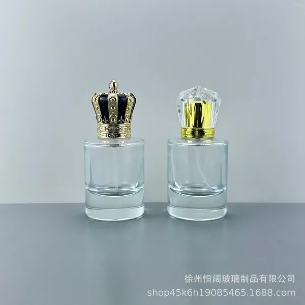 Bottiglie di stoccaggio bottiglia di profumo 15 baionetta trasparente materiale bianco cristallo materino in vetro cambio vuoto portatile