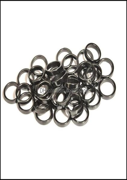 Bandringe Schmuck 2021 Magnetischer flacher Hämatitring für Frauen Männer 50pcslot Größe 6 bis 12 Drop Lieferung D5BF68948244