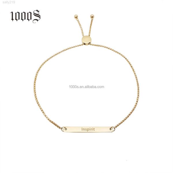 Популярное новое прибытие 18K настоящий твердый золото бренд -бренд персонализированный браслет названия для подарков Женщины.