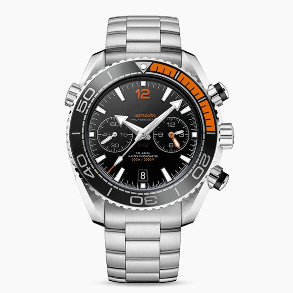 Yeni en iyi marka ome ga 44 mm usta erkek izle çok fonksiyonlu kronograf otomatik kuvars adam saatler tasarımcı hareketi yüksek kaliteli kol saati montre