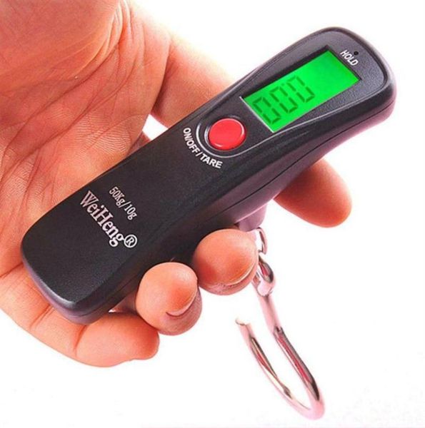 50kg 10g Mini Digital Scale para pescar cozinha de bagagem de viagens a Steelyard portátil Electronic Hanging Hook Scales279M4022904