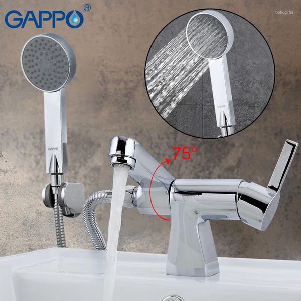 Rubinetti del lavandino da bagno gambo vano da bagno cascata set di soffioni in ottone manico a singolo bacino g1204