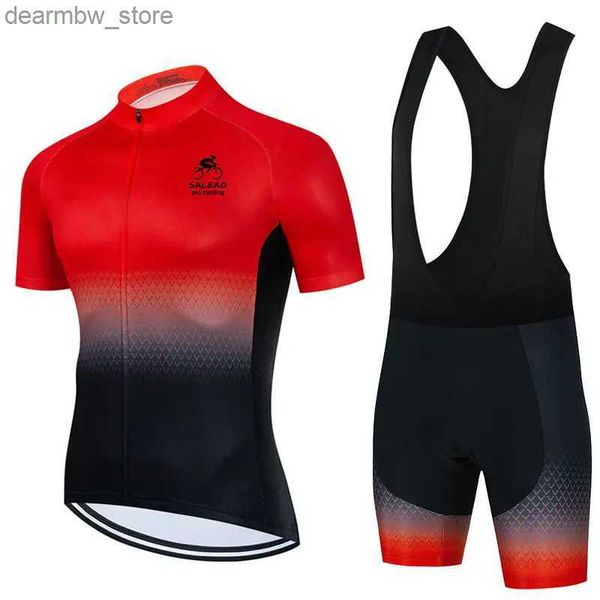 Jersey de ciclismo define saxo 2022 Homens de verão curto seve camisa de ciclismo conjunto respirable Mtb Bike Cycling Clothing