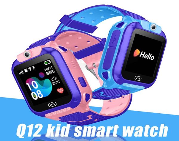 Q12 Kids Smart Watch LBS SOS Водонепроницаемые трекер Smart Watch for Kids Antilost поддержка SIM -карта, совместимая с Android Phone с 2477056