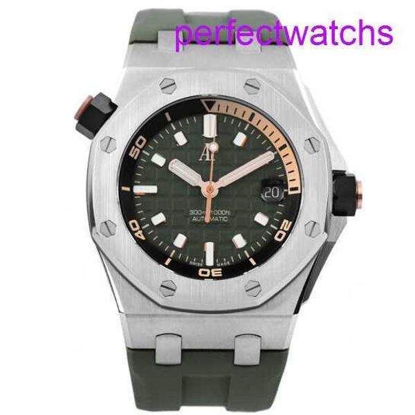 Elegante AP Wrist Watch Offshore Royal Offshore 15720ST AVOCATE VERDE PLUGA VERDE FACELA POINTER GOLD POINTER 42MM CONSELHO