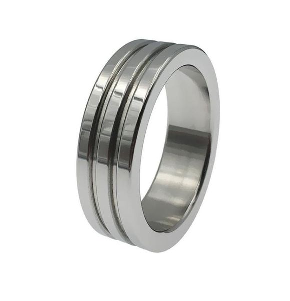 Anel de anel de aço inoxidável Centro de trava de cbt anéis de galo de metal atraso bdsm erótico para homens paus cockring adultos 21061881896666