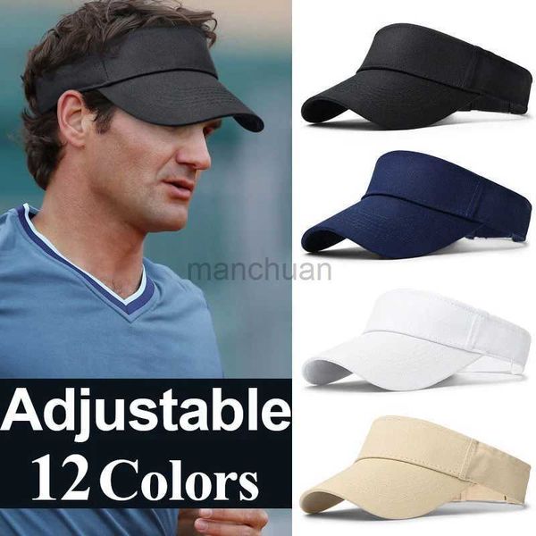 Visors Ball Caps Outdoor Sport Top Hat Homem Homens Momento de Base de beisebol respirável Running Tennis Sun Hats Ajusta Viseira UV Caps 24412