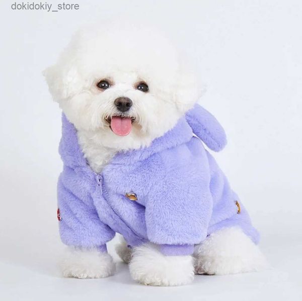 Abbigliamento per cani abiti da peluche di coniglio per compagno di pelliccia di coniglio dalle orecchie da animale inverno inverno New L49