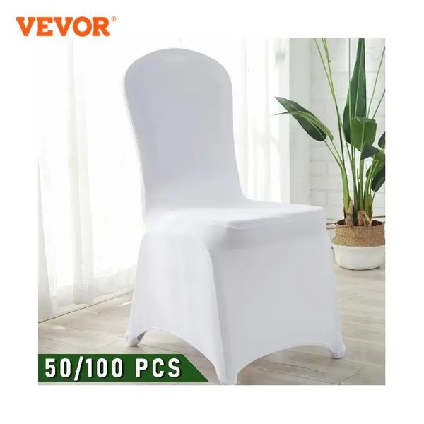 Vevor 50 100 pezzi Coperture per sedie da sposa Copertina per allungamento spandex per banchetto di ristorante El Dining Party Sedia Universal Copertura 240410