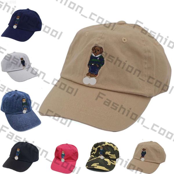 Ball Caps Classic Baseball Polo Cap Blue und Green Stripe Pullover Bären Sticker Hut Outdoor Neu mit Tag für Großhandel 335