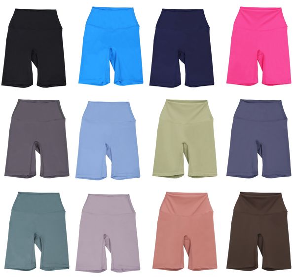 Lu Yoga Cinque pantaloni nudi pantaloni da yoga Nessuna linea imbarazzante Yoga High Wear Wear 12 Colors Women's Sports Fitness Shorts Wholesale all'ingrosso