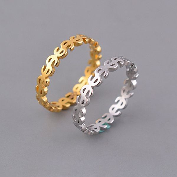Atacado insere anilos mujer toca dedo toca fêmea cor de ouro aço inoxidável anel de anel de anel de alta qualidade jóias para mulheres
