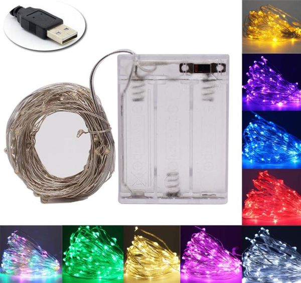 Feenleichte Saite USB -Batterie betrieben wasserdicht 2m 5 m 10 m 20 100 LEDs Saite