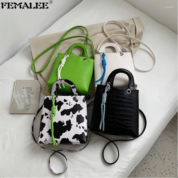 Bolsas de ombro em estilo francês Bolsas de jacaré retrô para mulheres Moda Feminina Mensageiro de Cow Bolsa Causure Leisure Bolsa