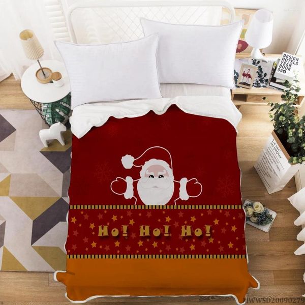 Coperte un unico pattern natalizio design coperta 3d santa claus stampato set da casa moderno super morbido