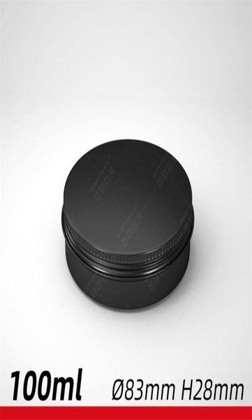 Organizador redondo vazio Jarros cosméticos de alumínio estojos pretos latas fios de parafuso fios de tampas de caixa de maquiagem de maquiagem de maquiagem 2mlc c22196185