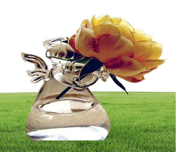 Вазы прозрачная форма Ангела Стекло висящее ваза Террариум гидропонный столик.