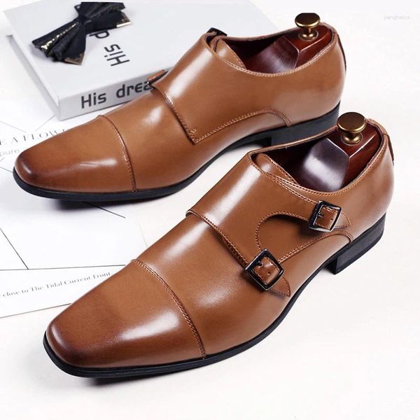 Sapatos casuais 2024 Business Business Men, designer de vestido formal Sowents de couro de couro