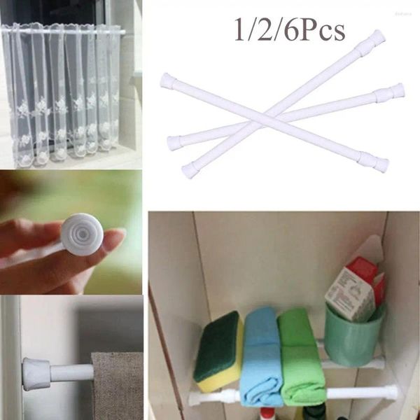 Tende per doccia 1/2/6pcs utili bastoncini per tende per carico a molla per la casa bastoncini per penne per appennare
