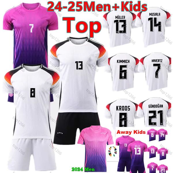 Top 2024 25 Maglie da calcio Coppa Europea Hummels Kroos Gnabry Werner Draxler Reus Muller Got GotE e Kids Kit Fans Versione giocatore Shirt Football Uniform 888