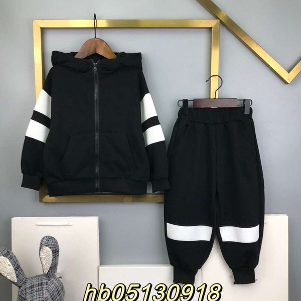 Set di magliette da donna set autunnale per bambini per bambini piccoli pelliccia pelliccia nera pinolover maglione zipper sport casual