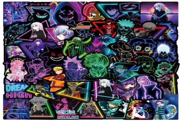 50pclot Neon Sticker Mix Anime My Hero Academia Graffiti Sticker