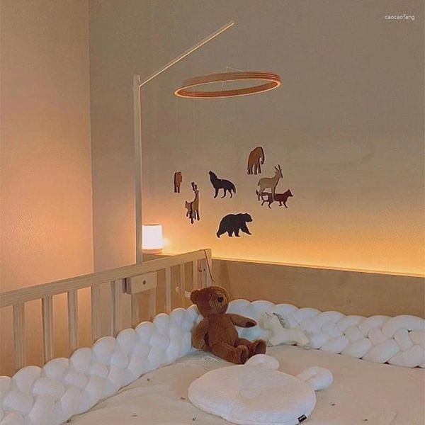 Dekoratif Figürinler Koreli Bebek Odası Duvar Asma Kolye Çocuk Yatak Odası Rüzgar Çanları Sevimli Hayvan Yatağı Çan Süsler Kreş Dekor